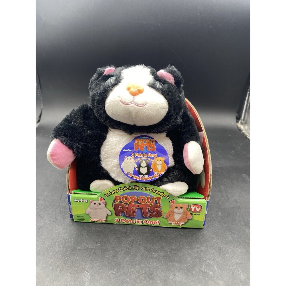 Pop Out Pets Plush 3 in 1 Stuffed Animals Soft and Fun Kitten Popouts NEW !